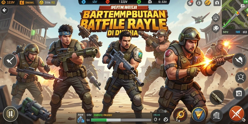 Tampilan gameplay seru dan menegangkan di Battle Royale.