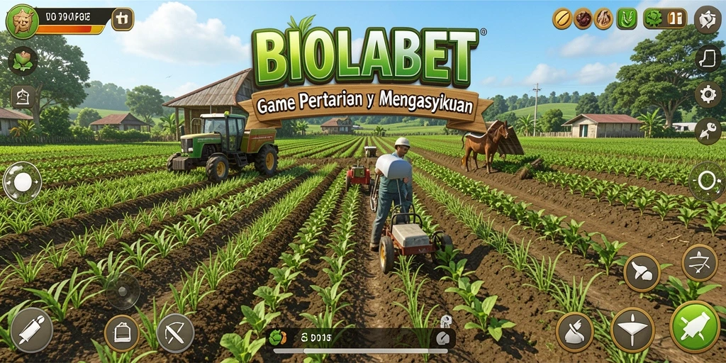 Tampilan gameplay <strong>BIOLABET</strong> yang dinamis dan menawan dalam pertanian.