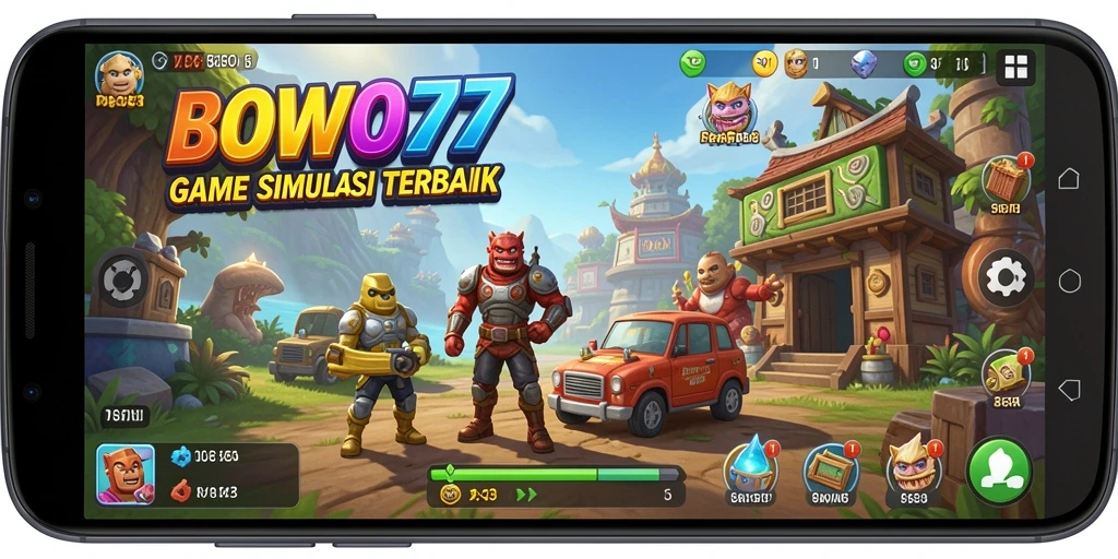 Screenshot gameplay BOWO77 menampilkan keseruan simulasi kota.