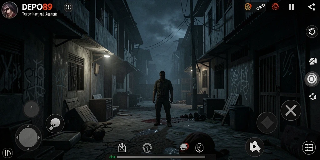 Gameplay menyeramkan di DEPO89, penuh ketegangan dan kengerian.