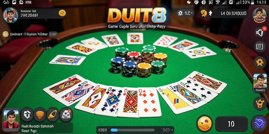 Tampilan screenshot gameplay Gaple yang seru di DUIT8.