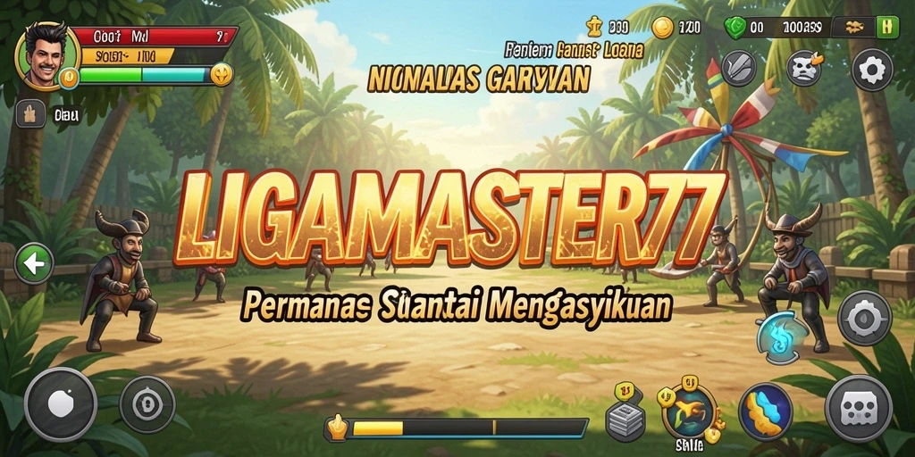 Screenshot gameplay LIGAMASTER77 yang menunjukkan keseruan permainan casual.