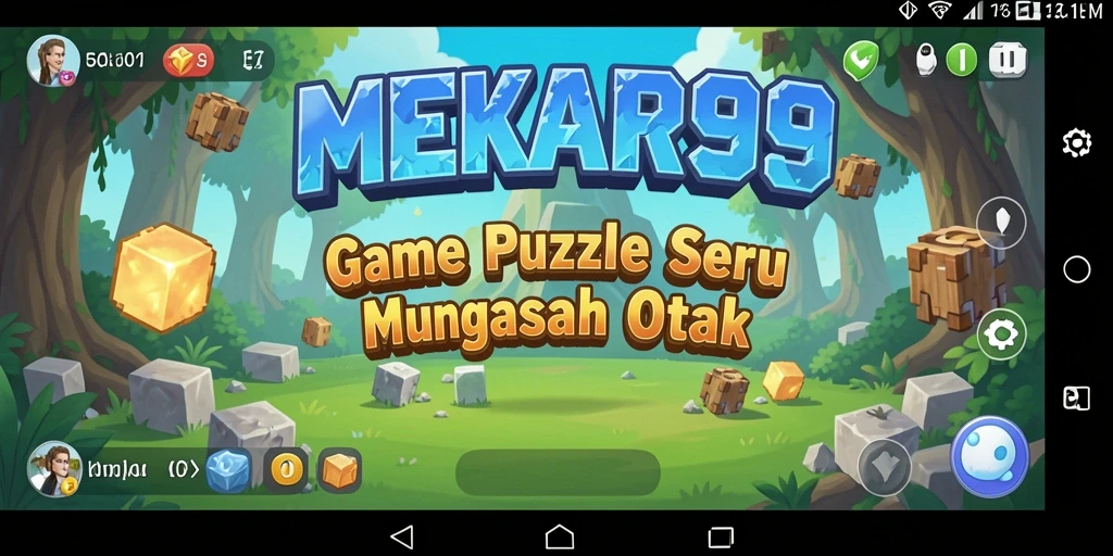 Screenshot utama MEKAR99 menampilkan gameplay puzzle yang menarik.