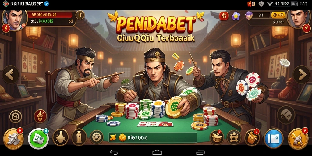 Tampilan layar utama PENIDABET dengan gameplay QiuQiu yang seru.