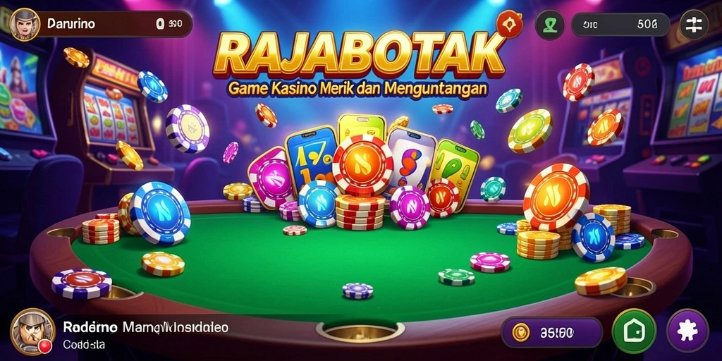 Tampilan utama gameplay RAJABOTAK dengan grafis yang menarik.