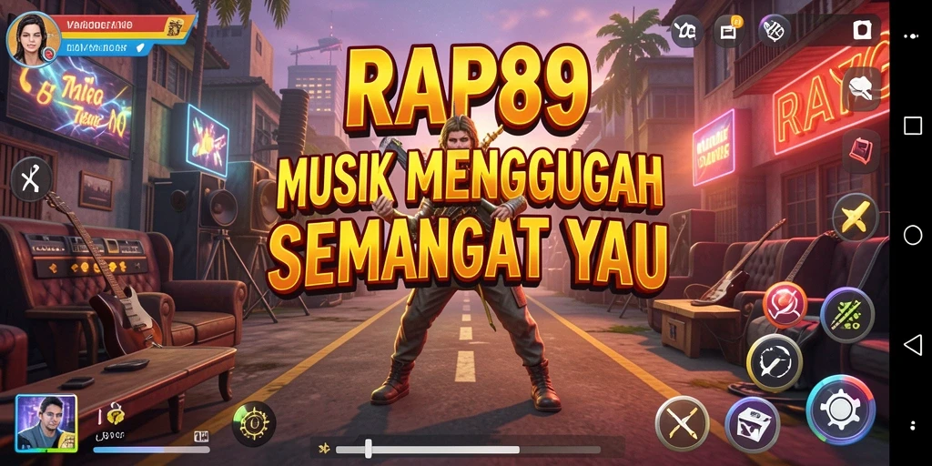 Tampilan gameplay musik yang menarik dan interaktif.