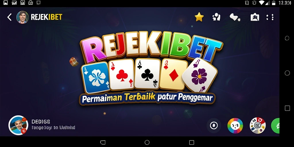Tampilan gameplay menarik dari REJEKIBET dengan aksi permainan Domino.