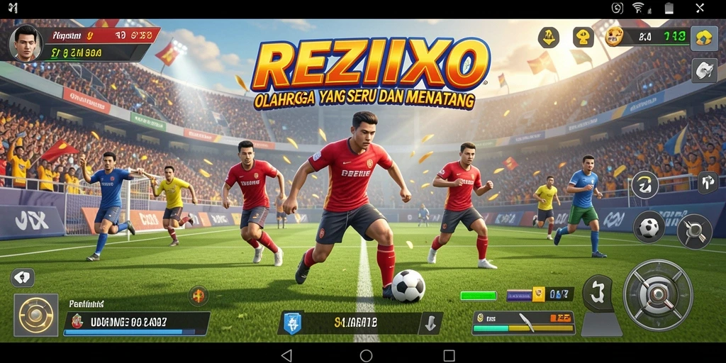 Gameplay seru dalam REZIXO yang menawarkan berbagai aktivitas olahraga.