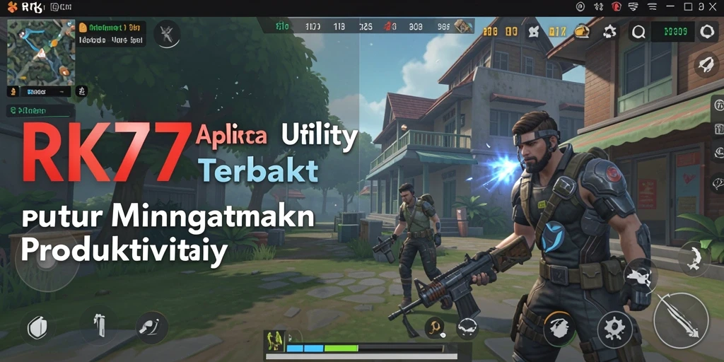 Screenshot utama RK77 menampilkan antarmuka aplikasi utility yang intuitif.