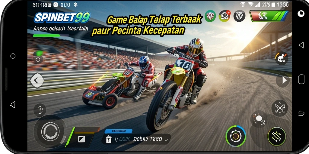 Gameplay SPINBET99 yang menampilkan aksi balapan mendebarkan.