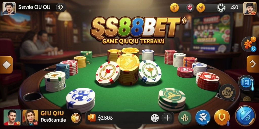 Screenshot utama SS88BET menampilkan aksi seru permainan QiuQiu.