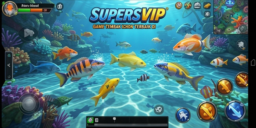 Tampilan gameplay Tembak Ikan yang menarik dan seru.