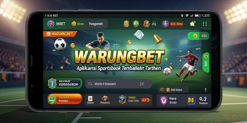 Screenshot utama WARUNGBET menunjukkan tampilan taruhan olahraga yang menarik.